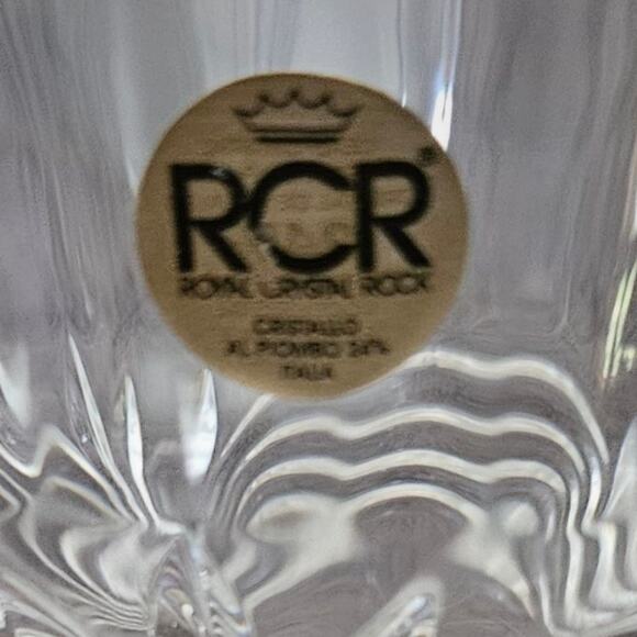 RCR Royal Crystal Rock 24% Lead Crystal Dessert Sherbet Glasses Set of 6 Italy - Picture 5 of 6